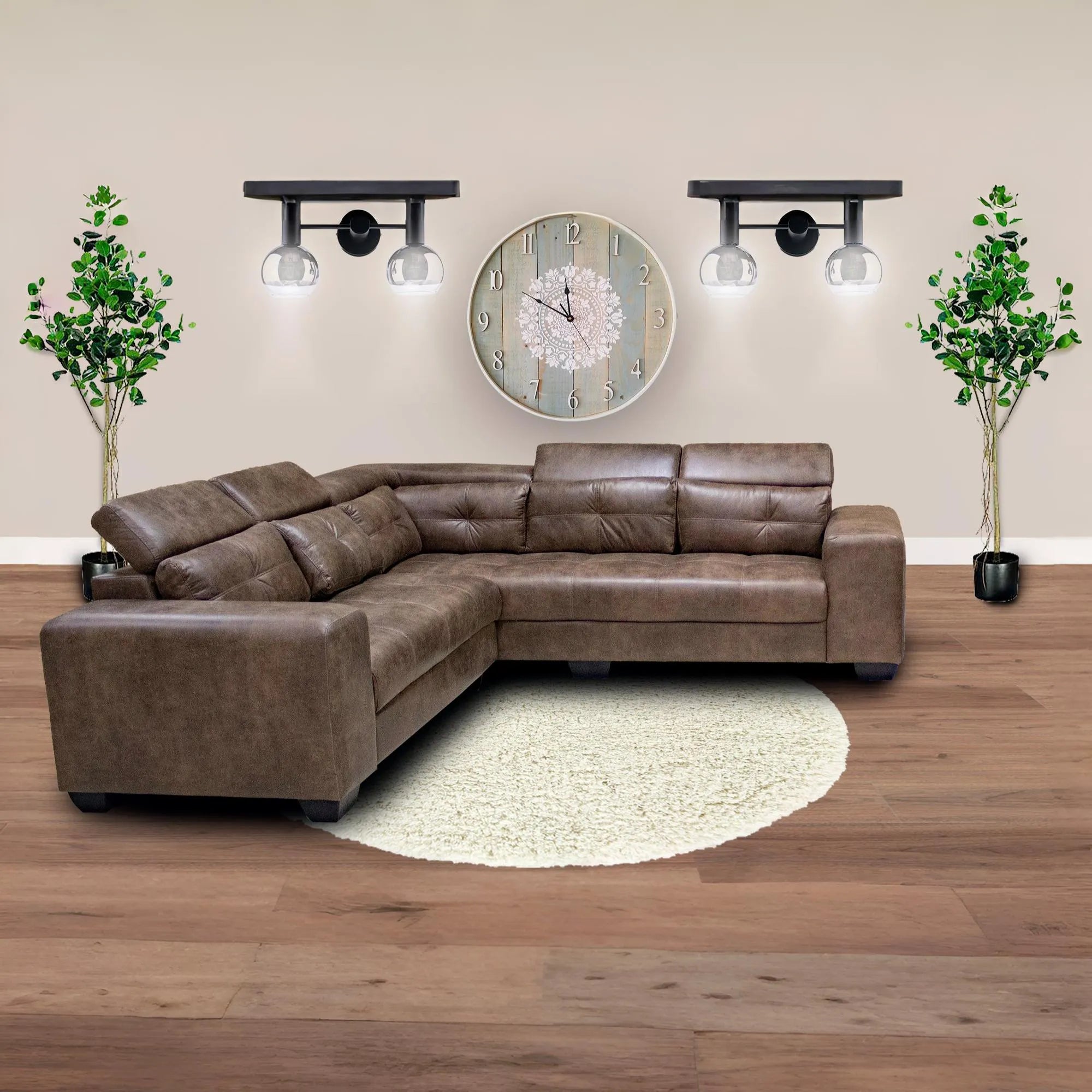 BARCELONA 2PCE DAYBED LOUNGE SUITE - TAN