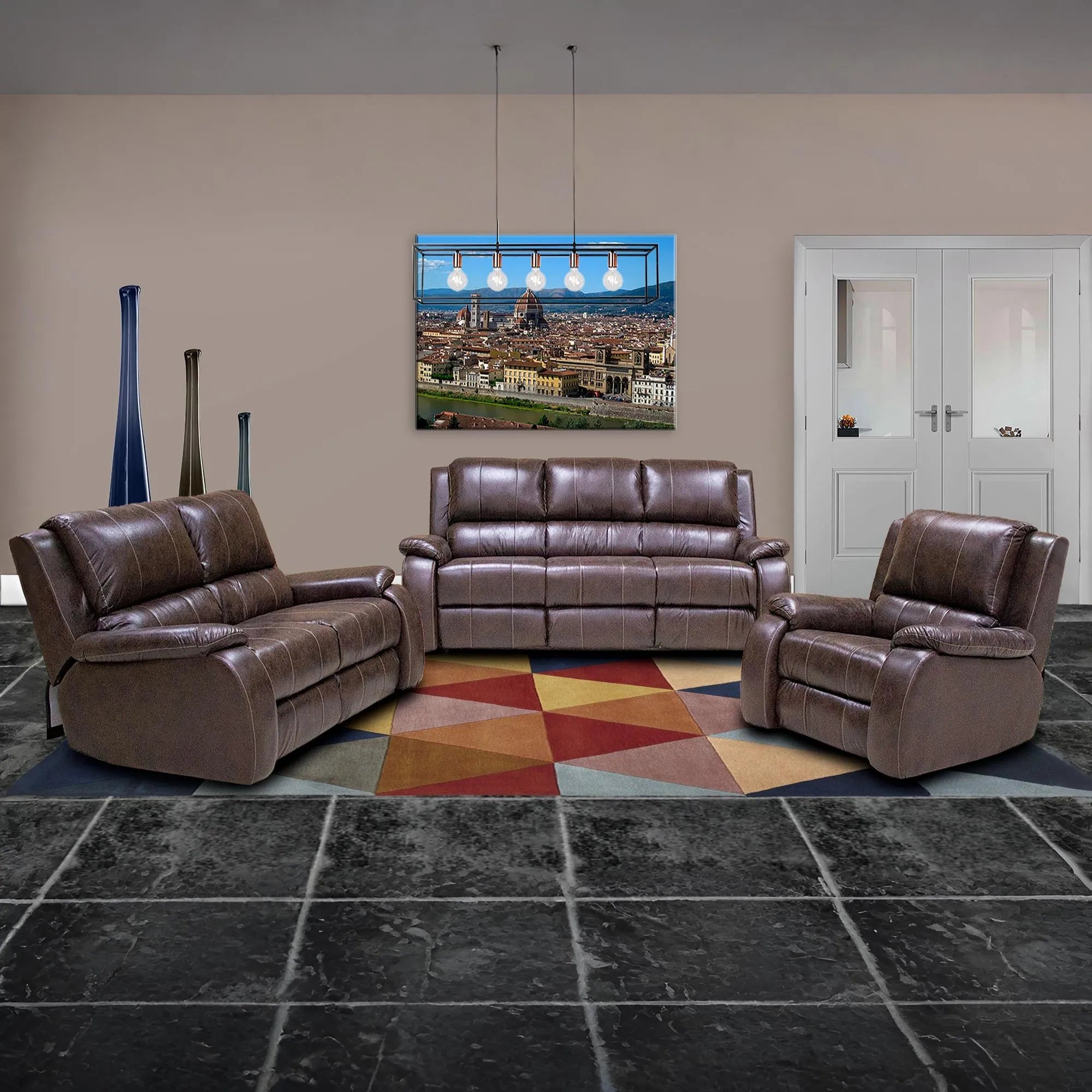 BUGATTI 3PCE 3ACTION LOUNGE SUITE