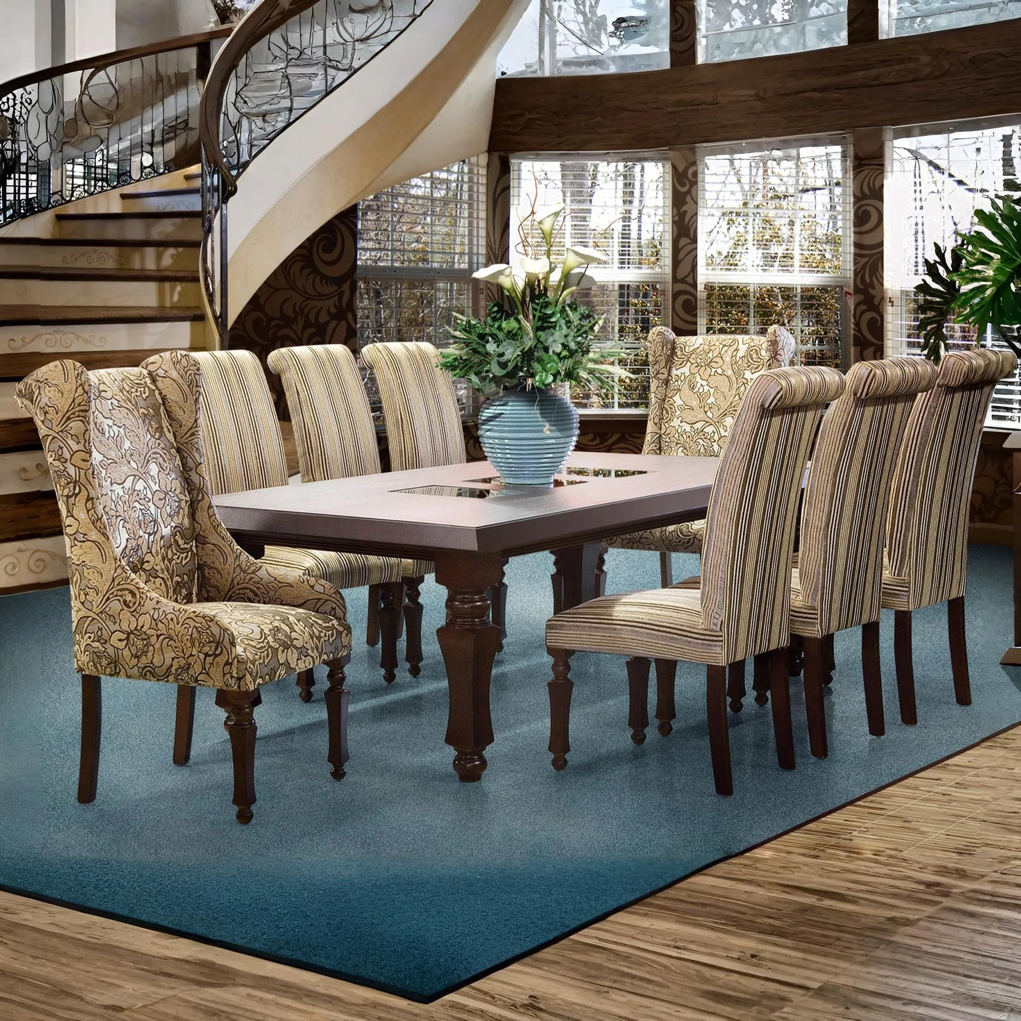 CASABLANCA DININGROOM TABLE DARK WALLNUT