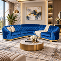 LV CHESTERFIELD CORNER LOUNGE SUITE - BLUE