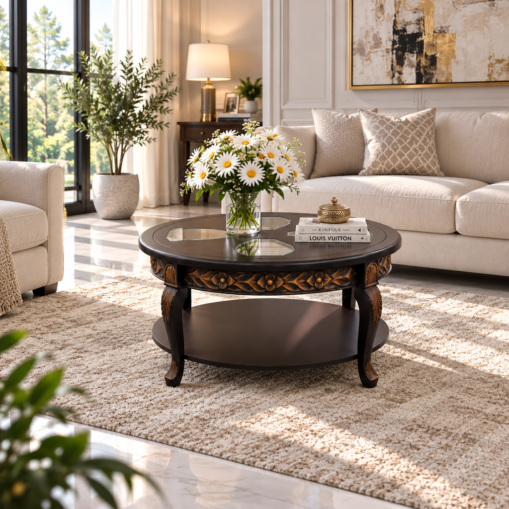 NEW FLORAL COFFEE TABLE