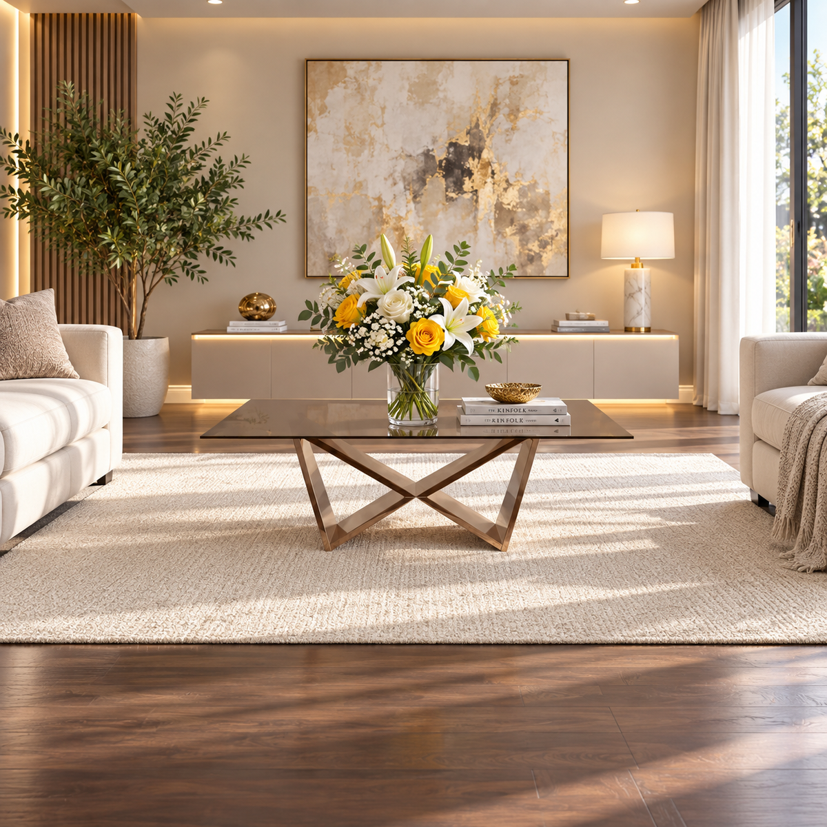 208RG COFFEE TABLE ROSE GOLD
