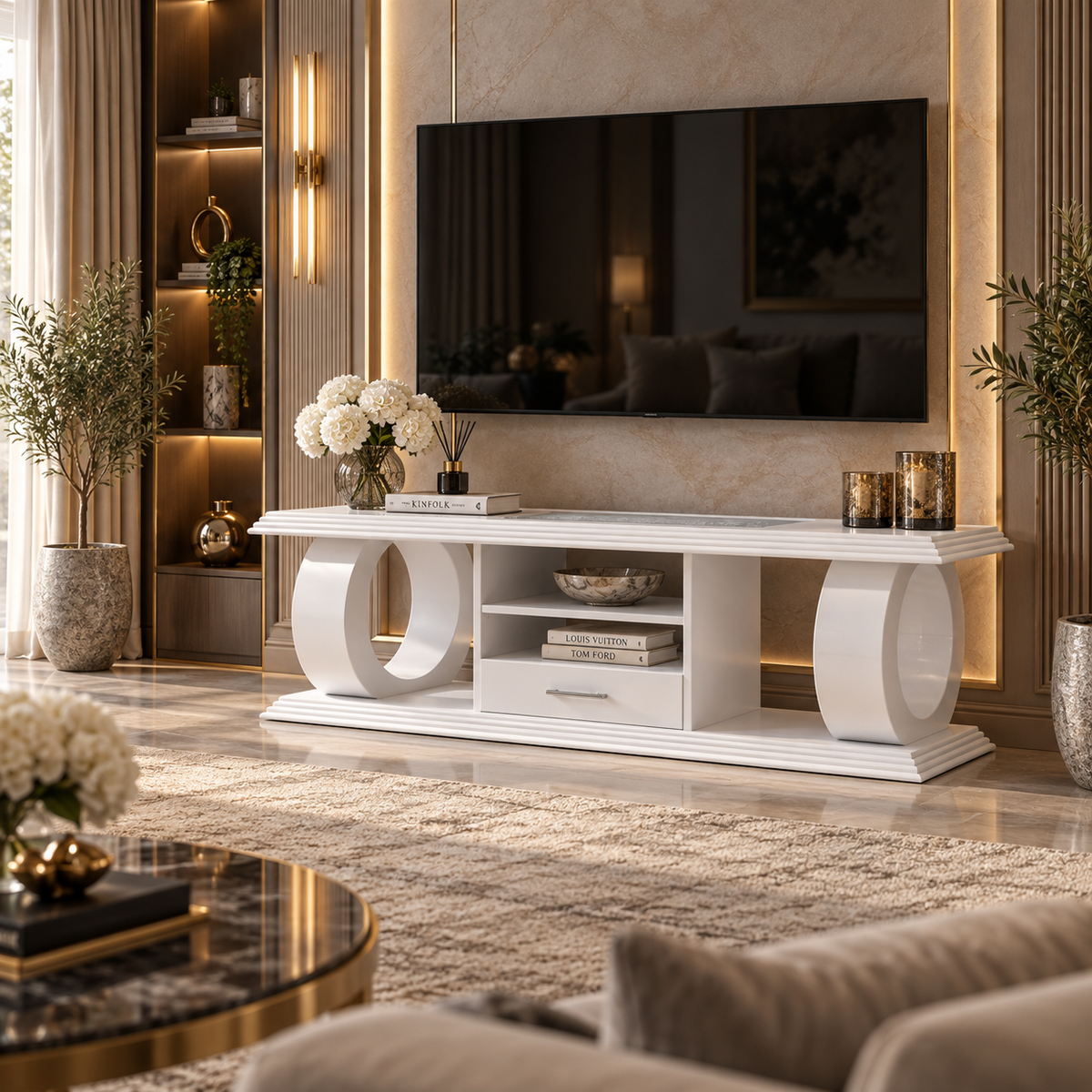 TRADE SK TV PLASMA STAND WHITE