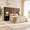 SILK 16 PANEL HEADBOARD & PEDESTALS