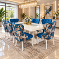 TRADE DINING SUITE 9PCE SET WHITE