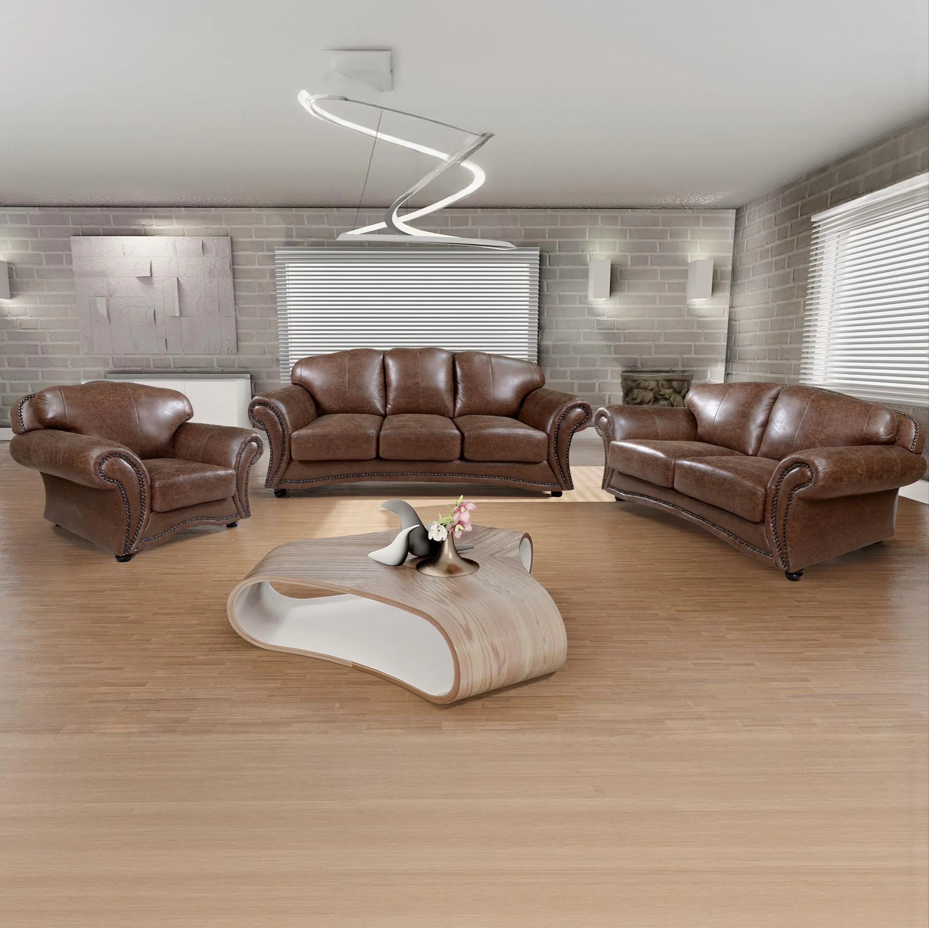 MACAN 3 PCE LOUNGE SUITE - BUFFALO BROWN