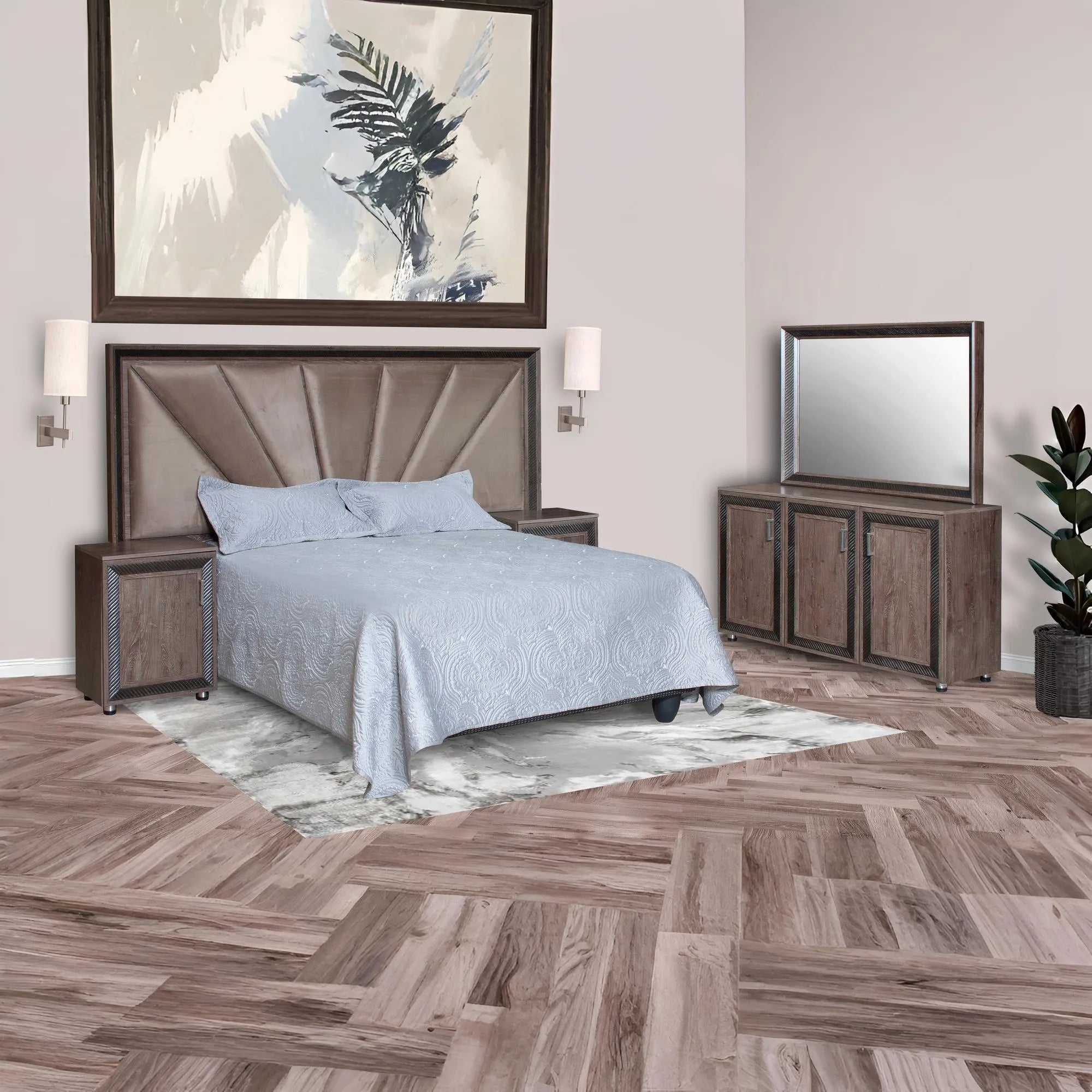 NEW SAVANNAH BEDROOM SUITE BROWN