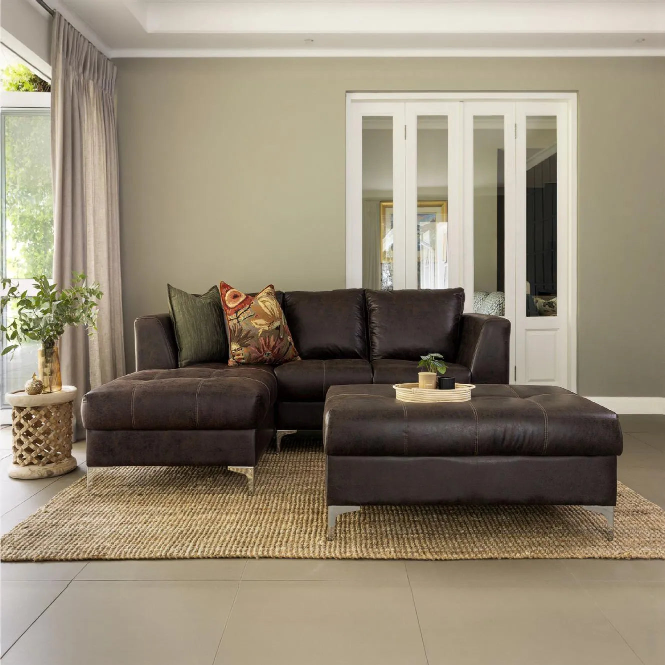 PRADA 3PCE LOUNGE SUITE MOTTLED CHOC