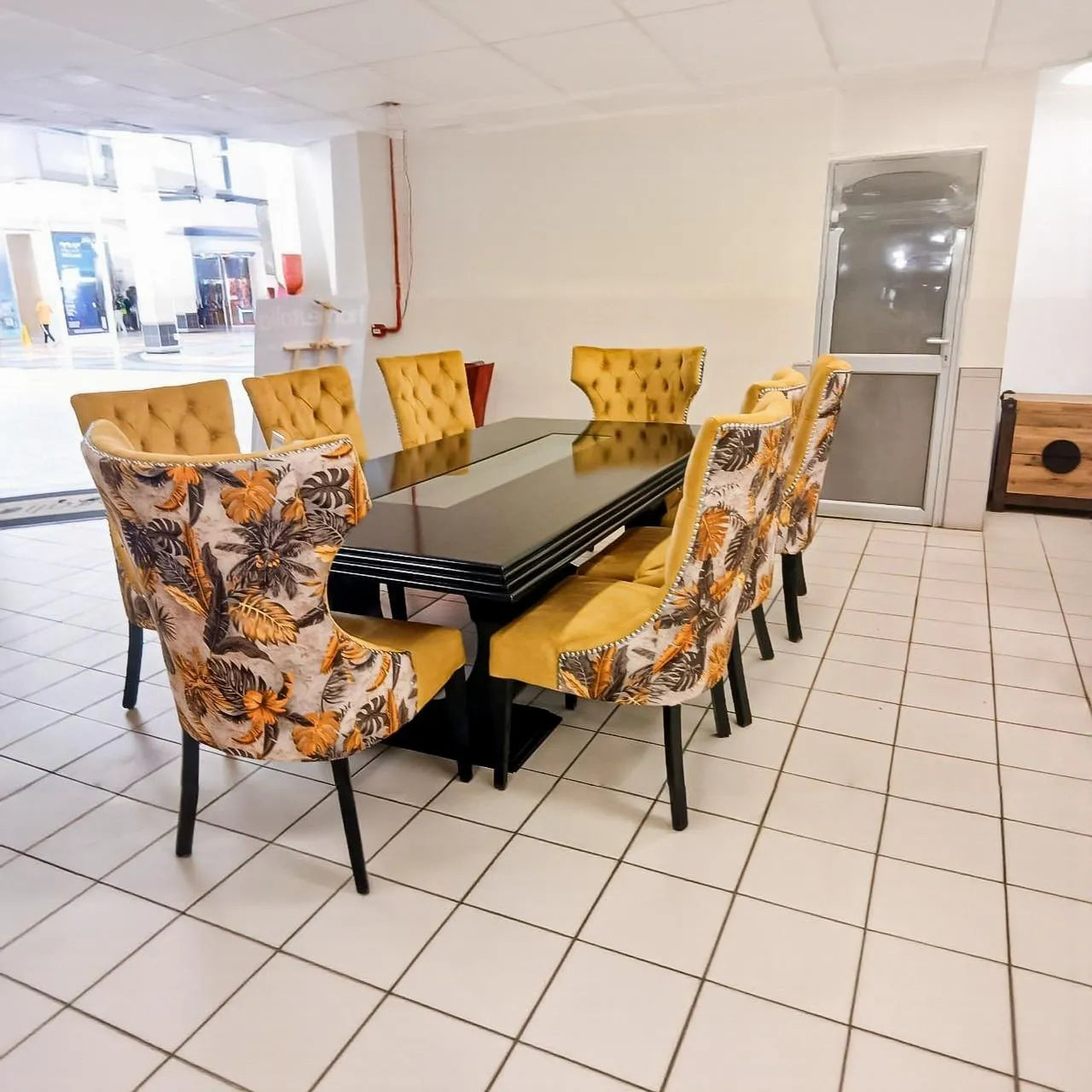 TRADE DINING SUITE 9PCE SET DARK