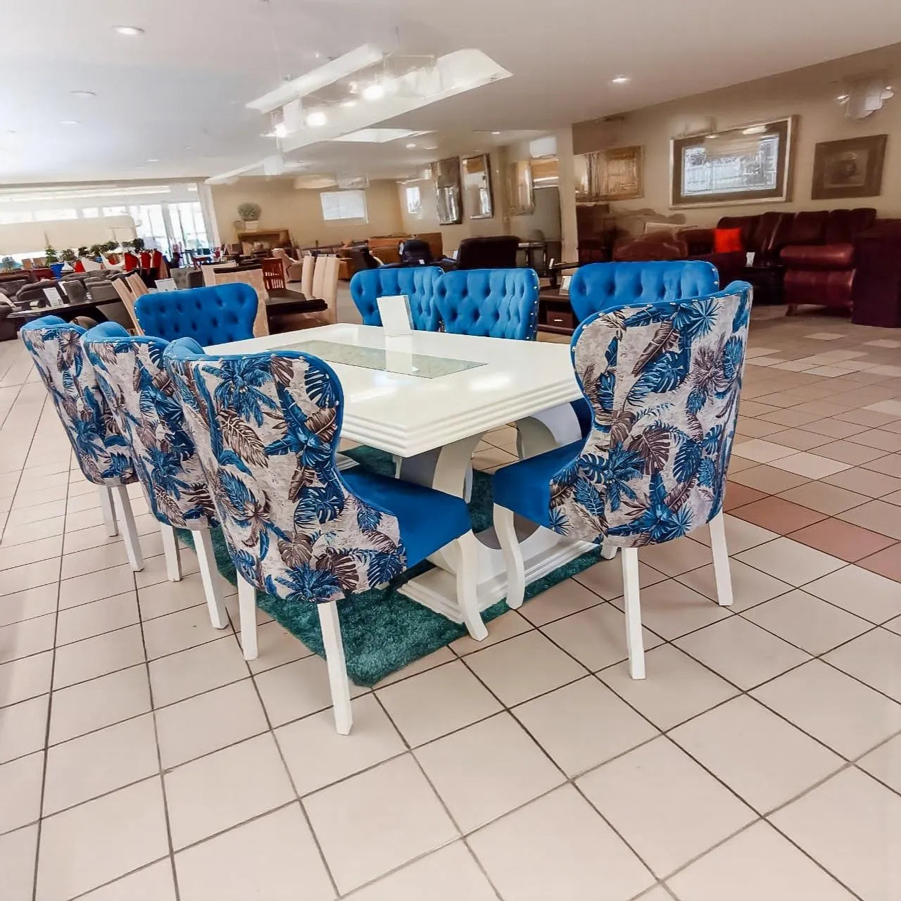 TRADE DINING SUITE 9PCE SET WHITE