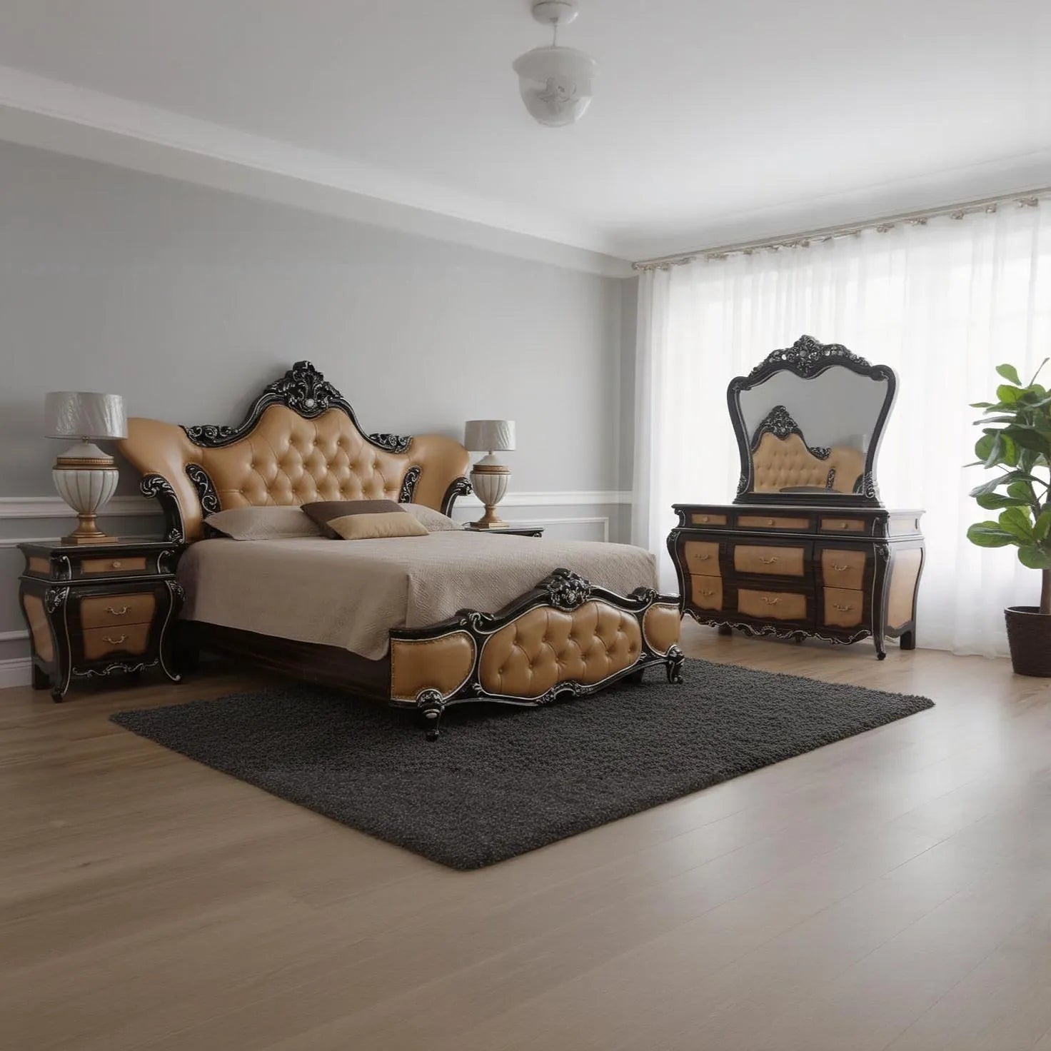 WINDSOR CASTLE BEDROOM SUITE WITH FOOTEND