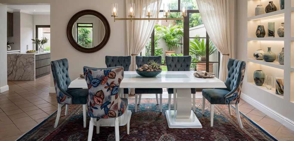 Sylvester white 9 Pc dining room suite